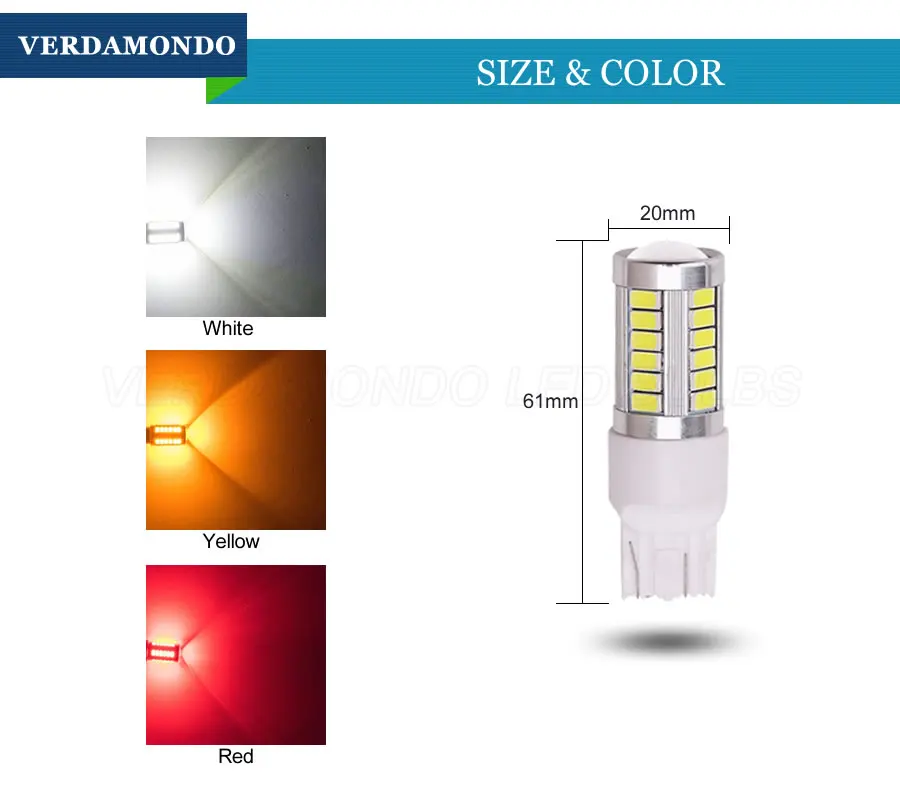 1 шт. T20 T25 7440 7443 3156 33 SMD 3157 5730 Светодиодная автомобильная лампа указателя поворота
