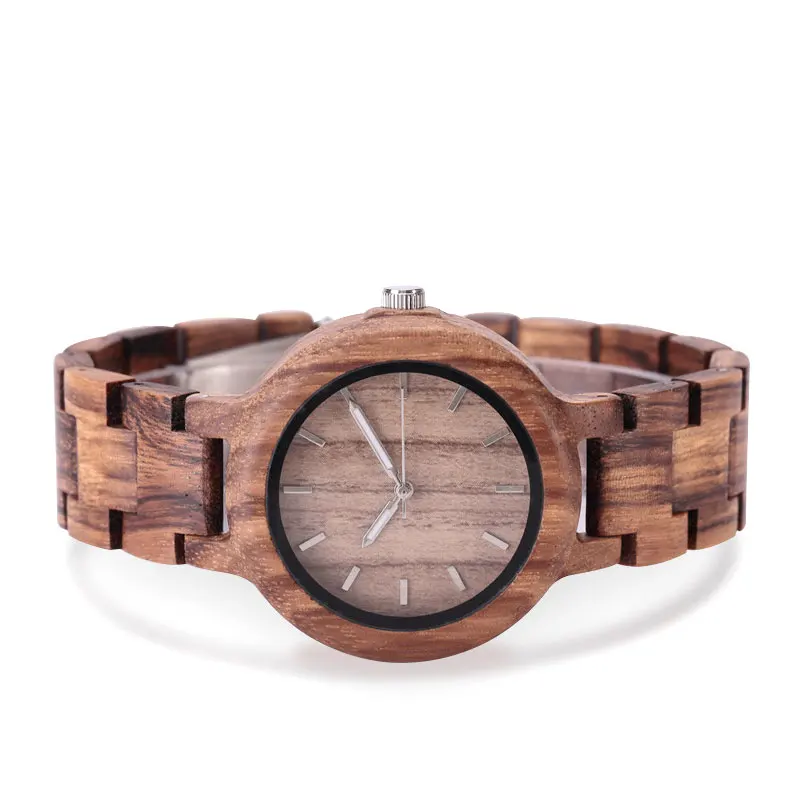 Часы с деревянным ремешком женские Роскошные Кварцевые наручные