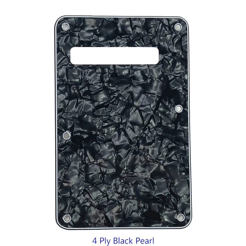 4 ply black pearl Pleroo гитарные части тремоло Полость Крышка задняя пластина для Stratocaster Strat современный стиль электрогитара с 6 винтами - Цвет: 4 ply black pearl