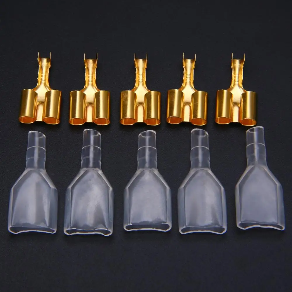 70 комплектов латунных 3 9 мм штекерных соединителей с двойной пулей клеммы