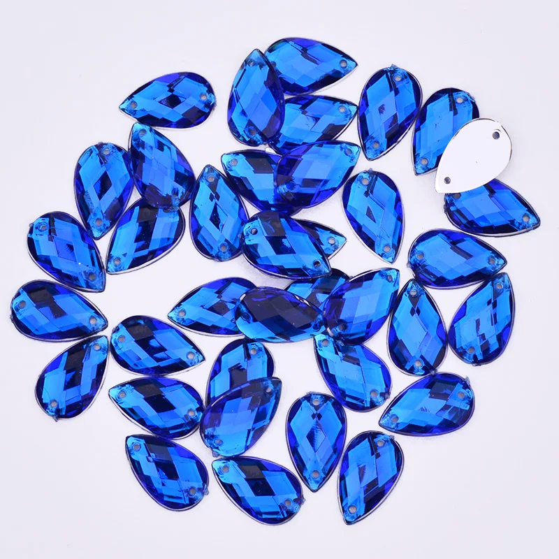 JUNAO Multi Size Crystal AB Drop Rhinestones Sewing Jewel Strass Applique Acrylic Stones For Women's Clothes Shoes Accessories | Дом и сад