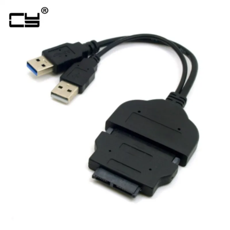 

1 компл. USB 3,0 к SATA 22Pin & SATA к 16Pin Micro SATA адаптер для 1,8 "2,5" жесткого диска драйвера с внешним USB кабелем питания