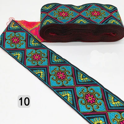 10 7 м/уп. 5 см смешанные цвета ретро корсажная лента DIY ручной работы материалы тканые тесьма одежда обувь декоративные аксессуары HB191 - Цвет: 10