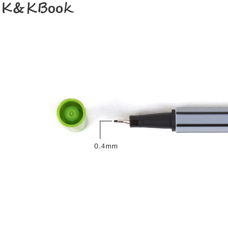 K & KBOOK 0 4 мм 24 цвета маркер для творчества супертонкие Подводные ручки гладкая