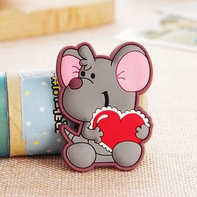 mouse Милый силиконовый мультяшный магнит на холодильник с животным сувенир магниты на холодильник детские подарки украшение дома - Цвет: mouse