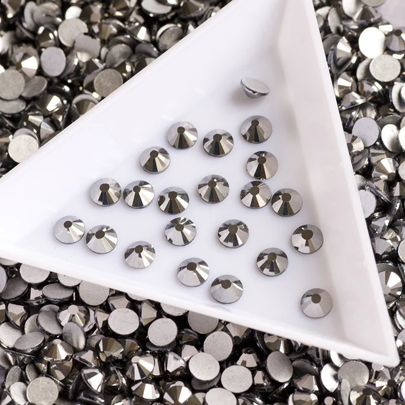 2058NoHF Джет Гематит Все Размеры Не Являющиеся Исправлений Стразами Flatback