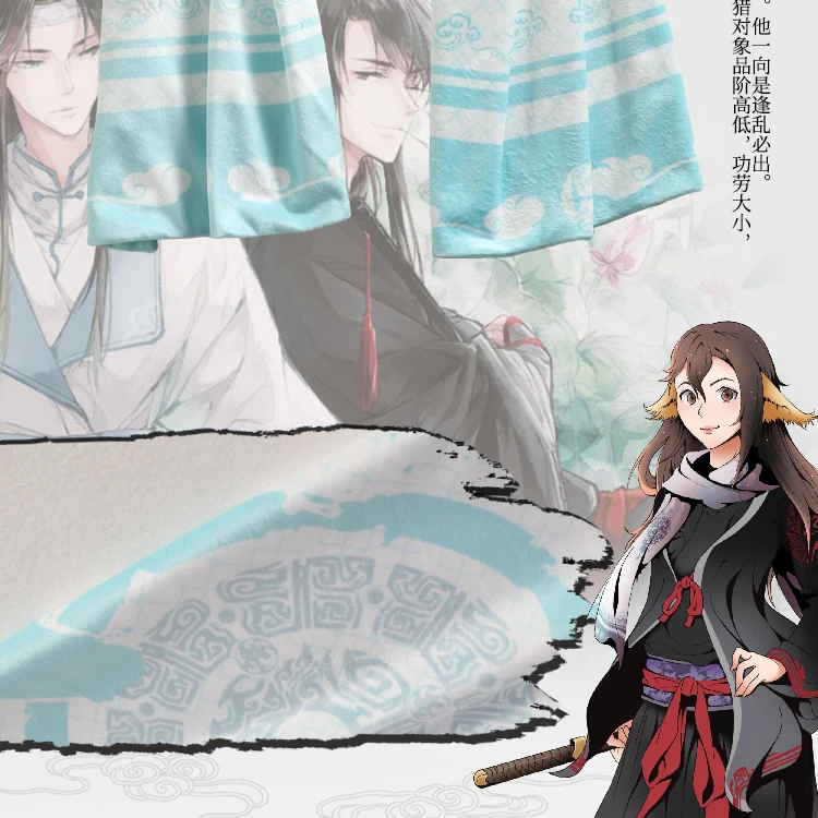 Grandmaster of Demonic культивирование шарф Lan Wangji Wei Wuxian бархатный шарф костюмы для косплея подарок аниме Mo Dao Zu Shi