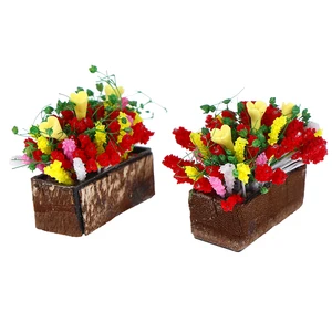 Миниатюрный Кукольный мини-домик 112, искусственный цветок, изысканное зеленое растение, украшение сделай сам, имитация кукольного домика, аксессуары, детские игрушки