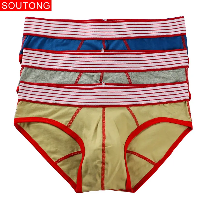 Soutong 2019 3 шт./лот Брендовое нижнее белье для мужчин сексуальное хлопковое мужские