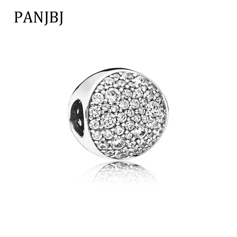 

New Bead Alloy Pave Sphere Charm Crystal Fit Original Bracelet Necklace DIY Women Jewelry