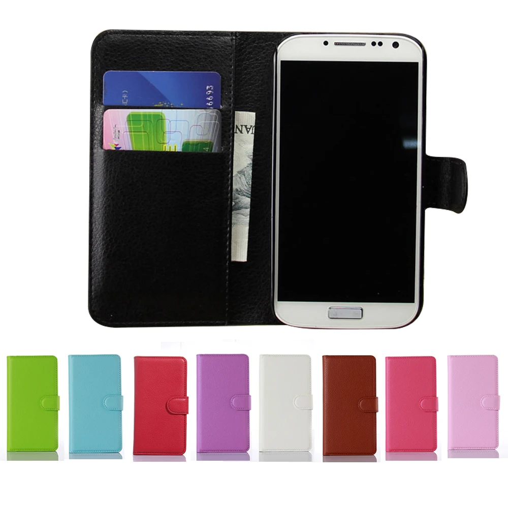 Новый чехол-книжка из искусственной кожи личи для Samsung Galaxy S4 I9500 I9502 I9505 I9506 I9515 с