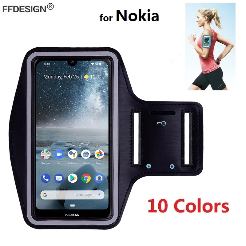 Повязка на руку для бега спортивный браслет чехол телефона Nokia 7 1 6 Plus 5 3 2 4