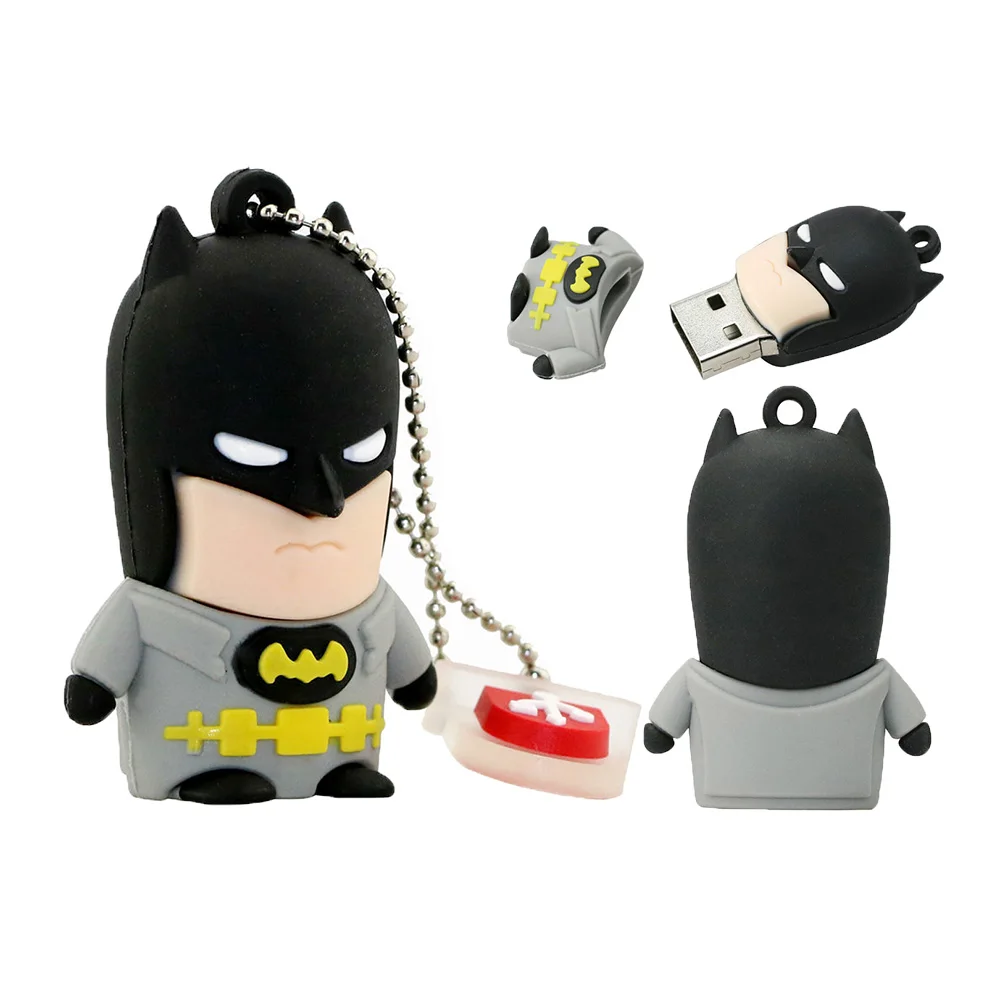 USB флеш-накопитель с героями мультфильмов «супер герой», 8 ГБ, 16 ГБ, 32 ГБ, 64 ГБ, «Железный человек», флеш-память «Бэтмен», флеш-накопитель «Капитан Америка», 128 ГБ, флеш-накопитель
