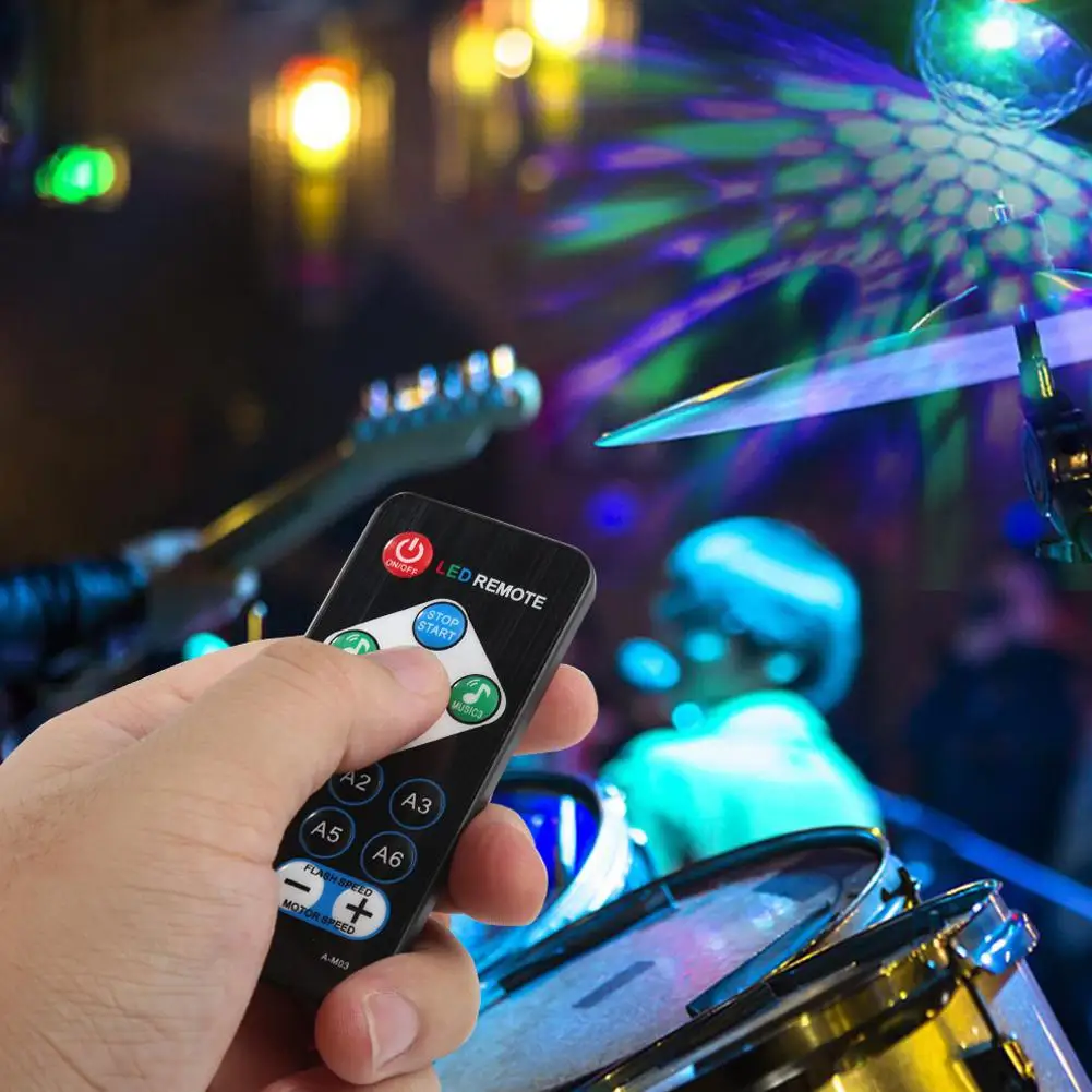 LumiParty 3 Вт LED RGB Вращающийся магический шар свет сценический проекционный