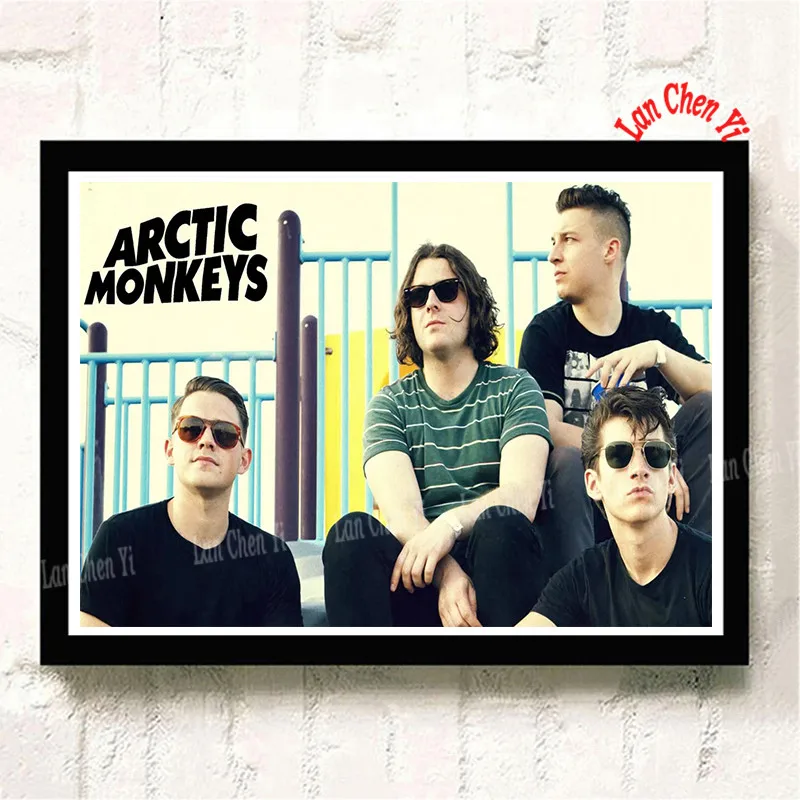 Цвет: желтый Arctic Monkeys музыкальная группа с белым покрытием бумажные плакаты Современная живопись плакаты настенные художественные картины для украшения гостиной - Цвет: Цвет: желтый