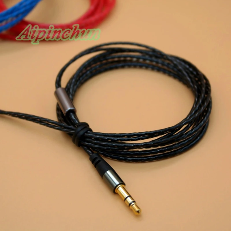 

Aipinchun 3.5mm 3-Pole Line Type Jack DIY Earphone Cable Headphone Repair Replacement Wire Cord 4 Colors A08