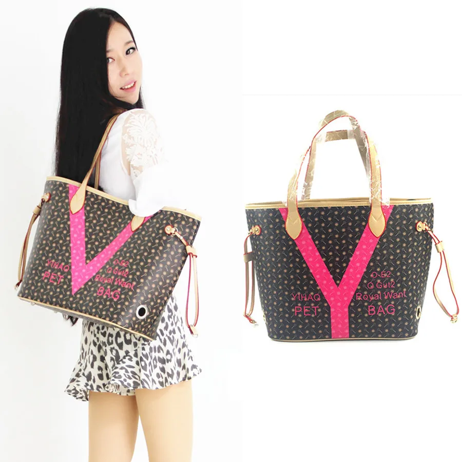 Роскошная дизайнерская кожаная переноска для собак сумка переноски домашних