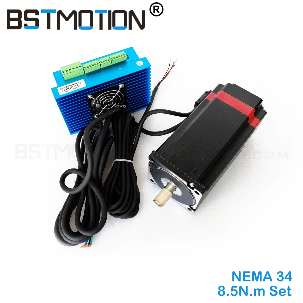 Сервомотор Nema 34 86HB250 118B + HB860H с замкнутым контуром Гибридный Драйвер 2 фазного