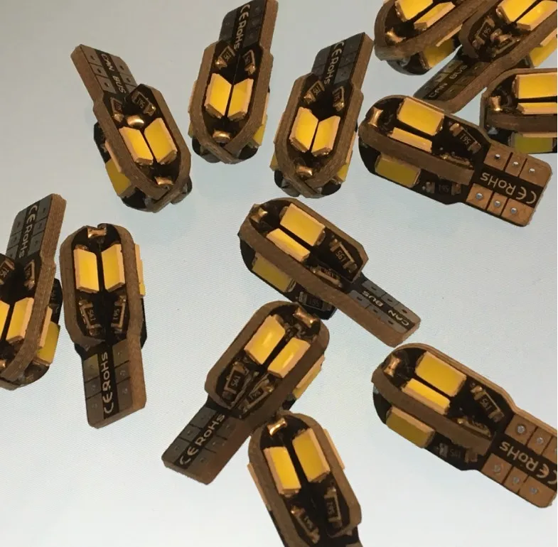 Заводская Прямая Автомобильный светодиодный светильник s W5W T10 8 SMD 5730 T10 и показанный широкий светильник для номерного знака светильник для бега s
