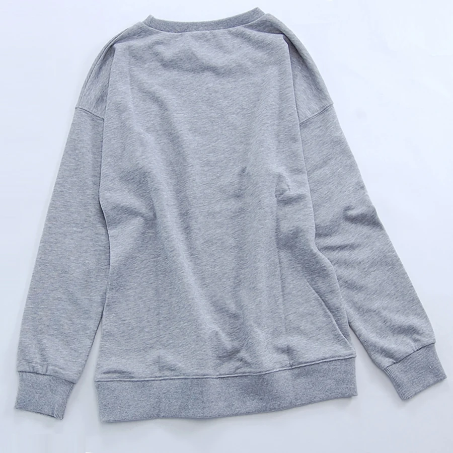 Для женщин 2018 бренд женский с длинным рукавом круглый вырез горловины Мультфильм