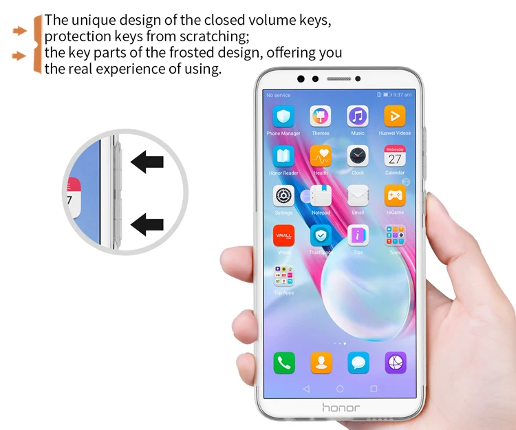 Huawei Honor 9 Lite case Cover NILLKIN Nature TPU clear Transparent soft back cover with retailed package |