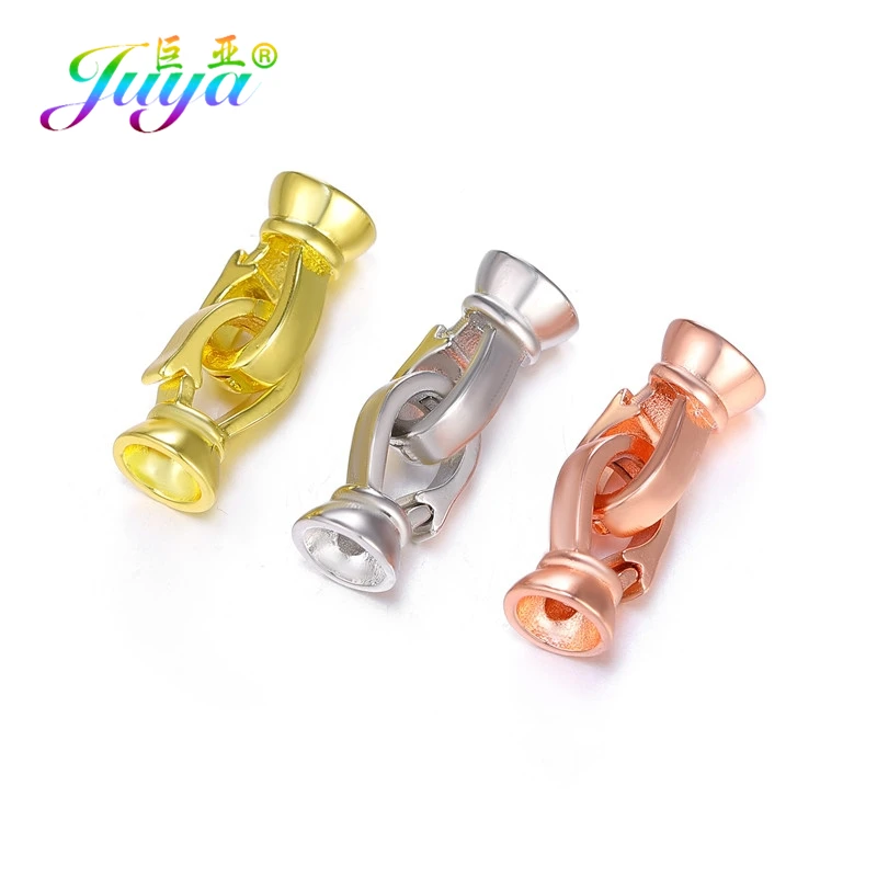 Juya DIY Ювелирные изделия из жемчуга компоненты ручной работы 2 крючка застежка Разъем застежки аксессуары для бисероплетения Бисероплетение ювелирных изделий