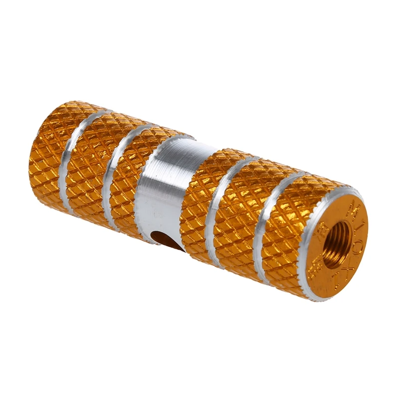 2 x BMX Mountain Bike Bicycle Axle Pedal Alloy Foot Stunt Pegs Cylinder Gold | Спорт и развлечения
