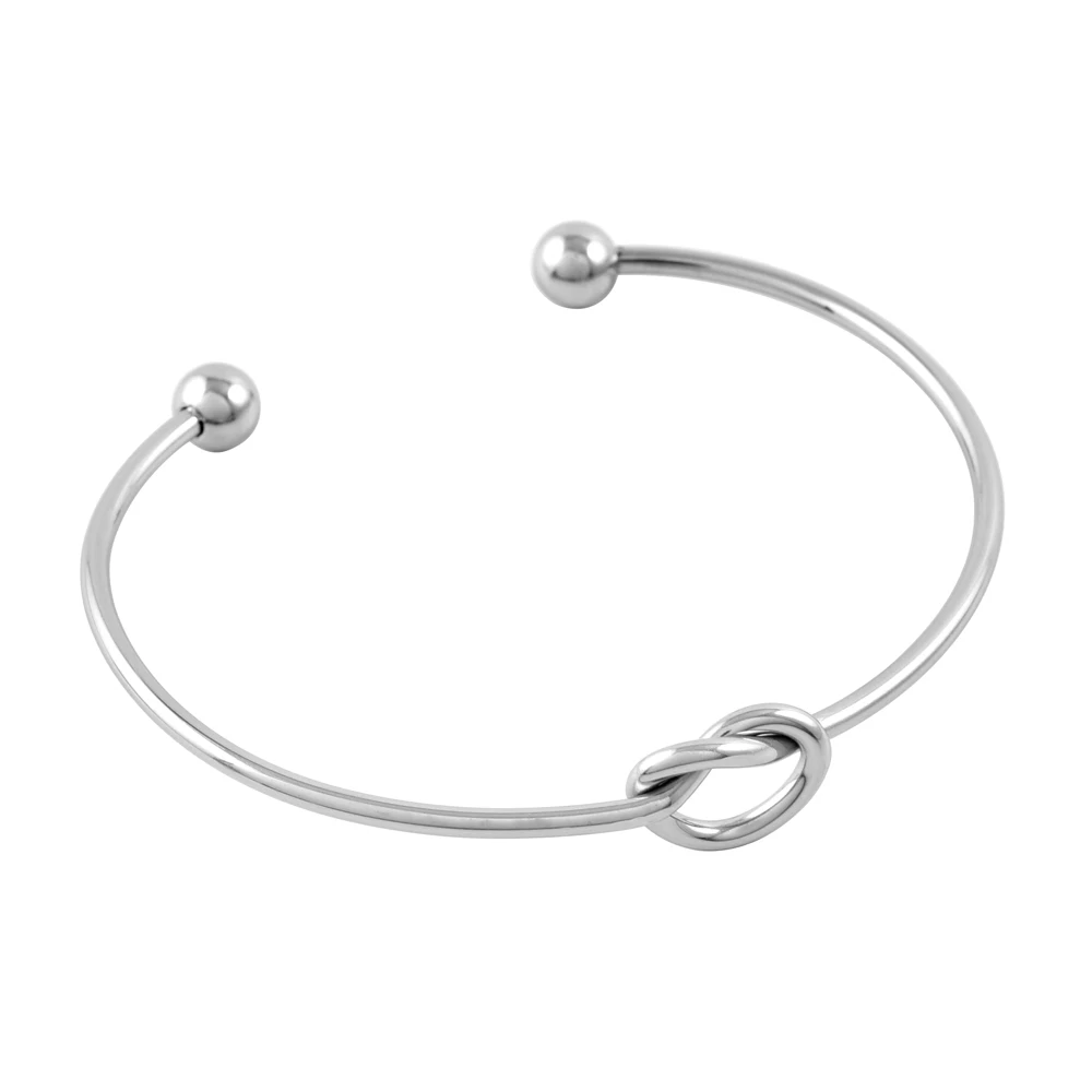 

Fashion Stainless Steel Expandable Open Cuff Wire Bangle Bracelets for Women Blank Ball Charm Bangle Bracelet