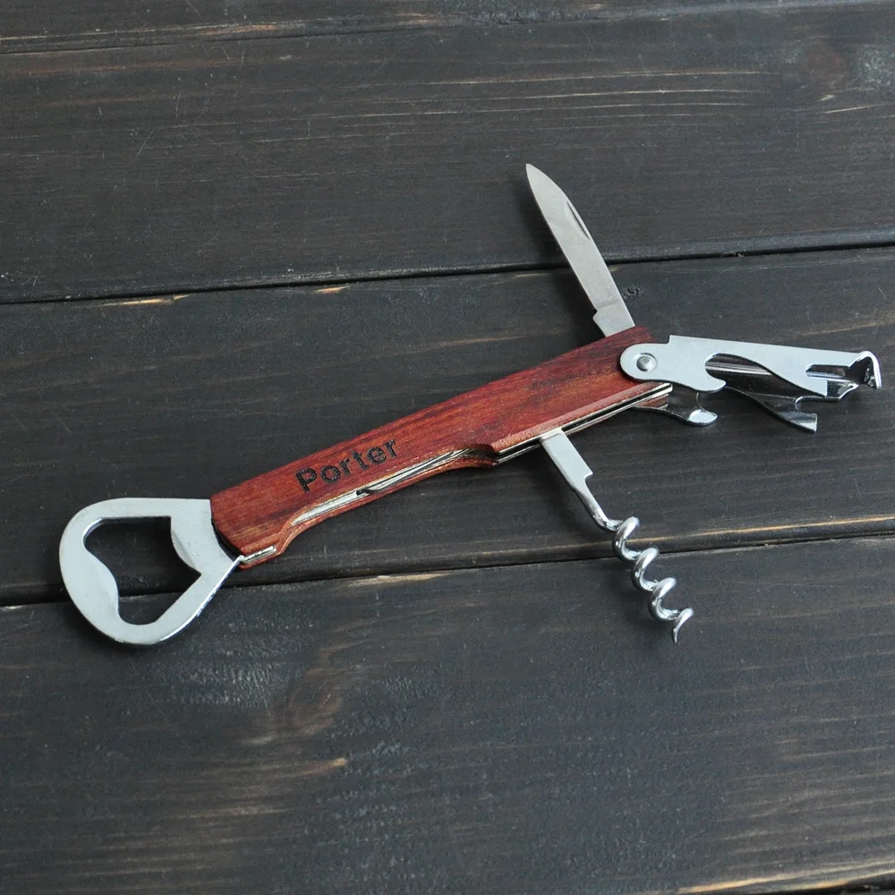 Персонализированные многофункциональные штопор открывалка для бутылок вина Нож