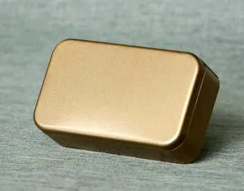 gold color Размер: 110x65x32 мм прямоугольная жестяная коробка для упаковки чая, мыльница, коробка для конфет, рекламная Подарочная металлическая коробка - Цвет: gold color