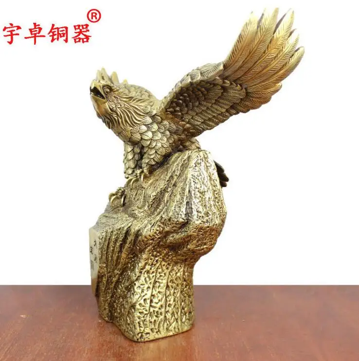 16&quot Art Deco Sculpture Flying Eagle Falcon Hawk Bronze Statue | Дом и сад
