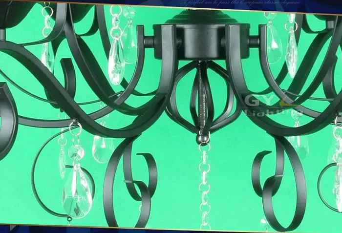 Дизайнерские хрустальные люстры с металлическим кристаллом подвесные