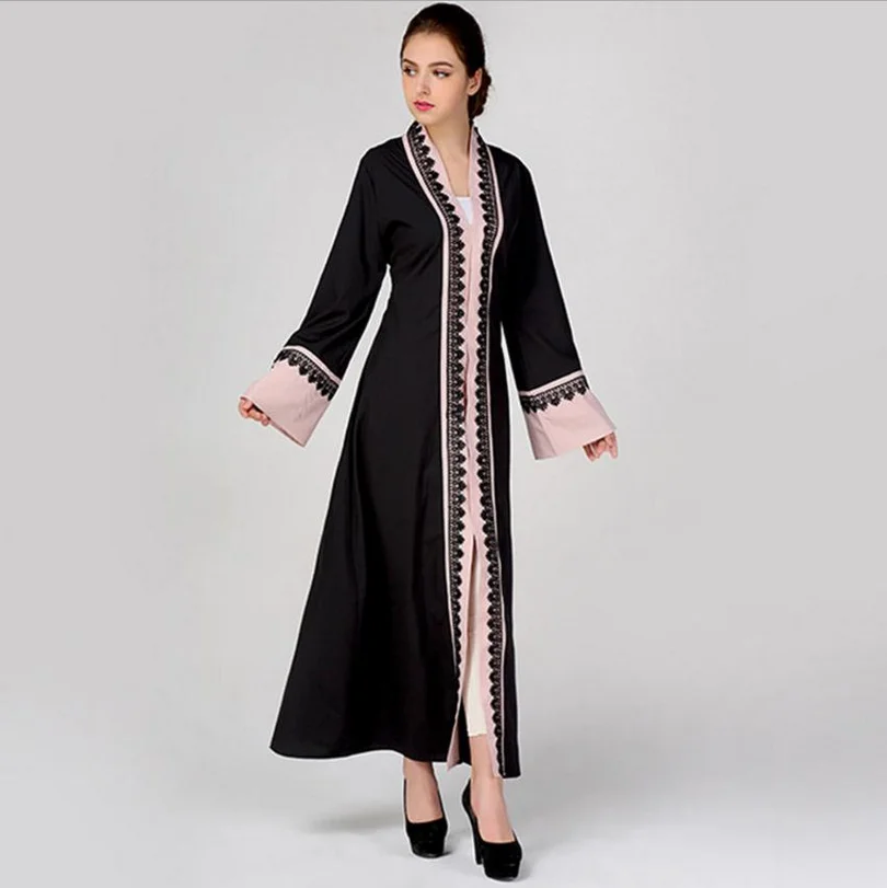 Оптовая продажа кружевное платье для взрослых Abayas 2018 настоящая женская одежда