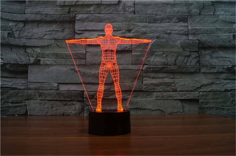 Новая образовательная Настольная лампа для человеческого тела 3D Светодиодная