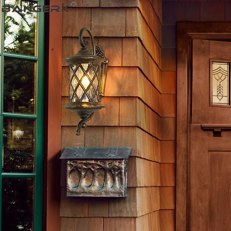 Antique Outdoor LED Wall Lamp Waterproof Rust-proof Porch Lights Aluminum Lighting Sconce lamps Garden Balcony Luminaire | Лампы и
