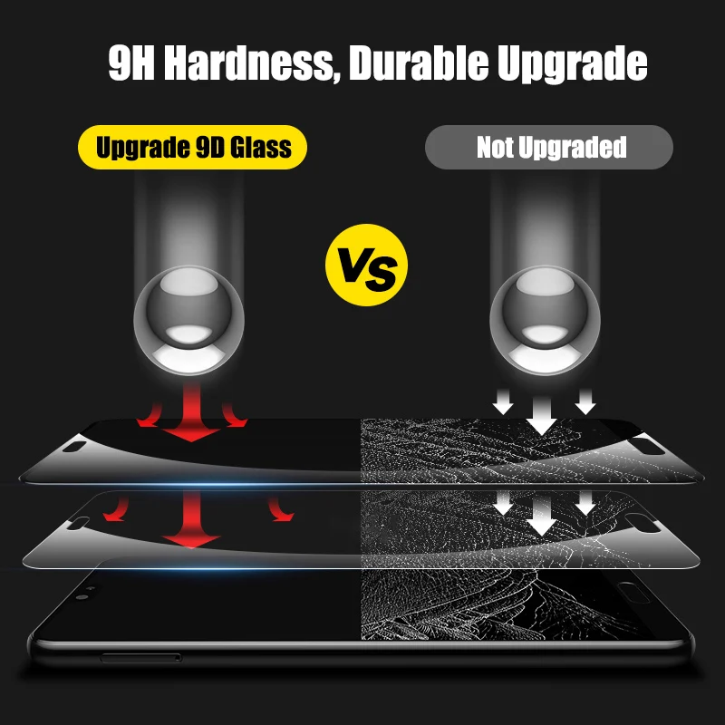Закаленное стекло MOUSEMI 9D для Huawei P Smart 2019 Mate 10 Lite P20 Pro 9H ультратонкое Защитное Glass |