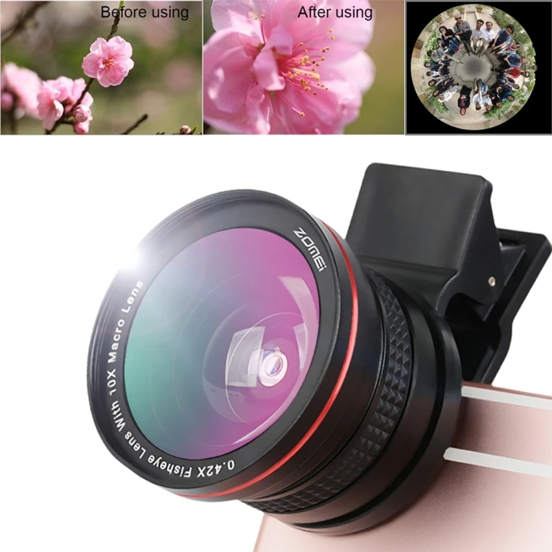 Для iPhone 7 Plus объектив Samsung 0 42x суперширокая фотолинза универсальные Объективы для