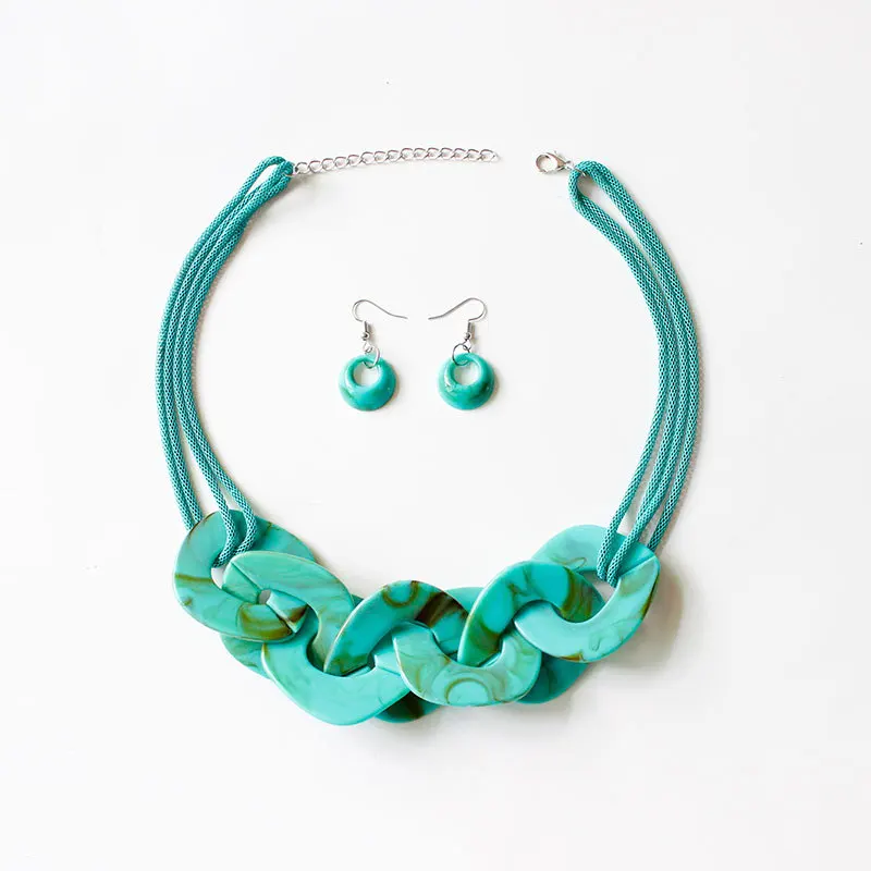 light blue Find Me многоуровневый акриловый длинный воротник с кисточками чокер колье винтажная цепочка массивное ожерелье женские ювелирные изделия оптом - Окраска металла: light blue