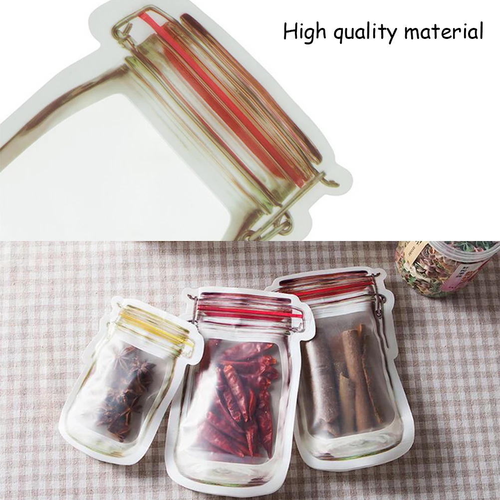 12 штук Mason Jar сумки на молнии многоразовая сумка для хранения закусок герметичные сумки для хранения еды сэндвич для путешествий Дети Герметичная еда