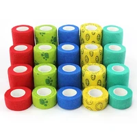 12pcs 2 5 15cm self adhesive bandage pet elastic cohesive bandage muscle tape medical therapy finger joints wrap first aid kit