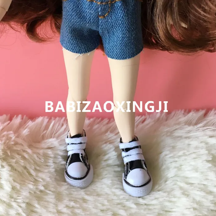 3 5 см мини кукольная обувь для Blyth 1/6 кукла азон Pullip Dal холщовые туфли кроссовки