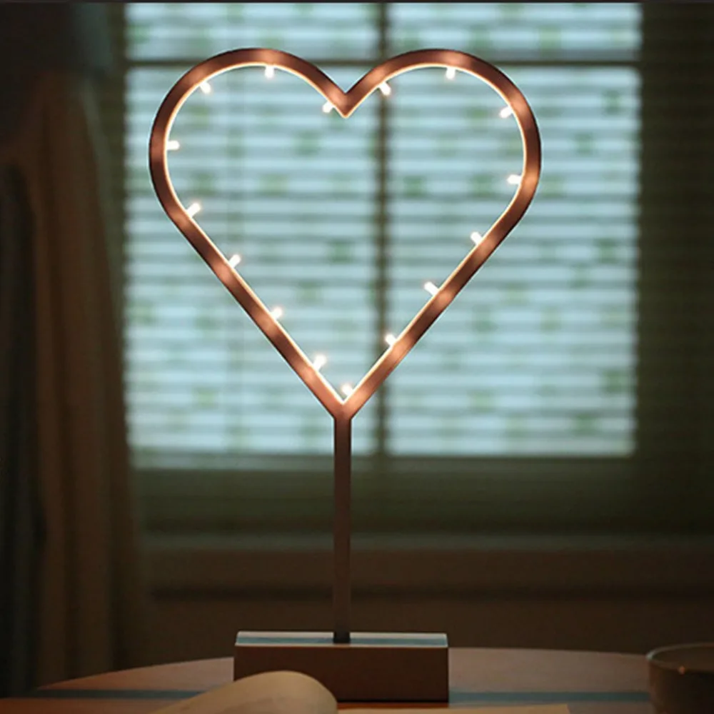 СВЕТОДИОДНЫЙ 3D ночник звезда светодиодный романтическое сердце милый настенный