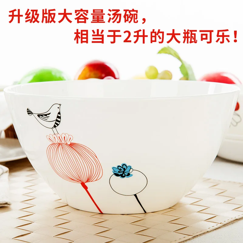

head of household porcelain garland birds'twitter and fragrance of flowers tableware kitchen dishes combined bone china