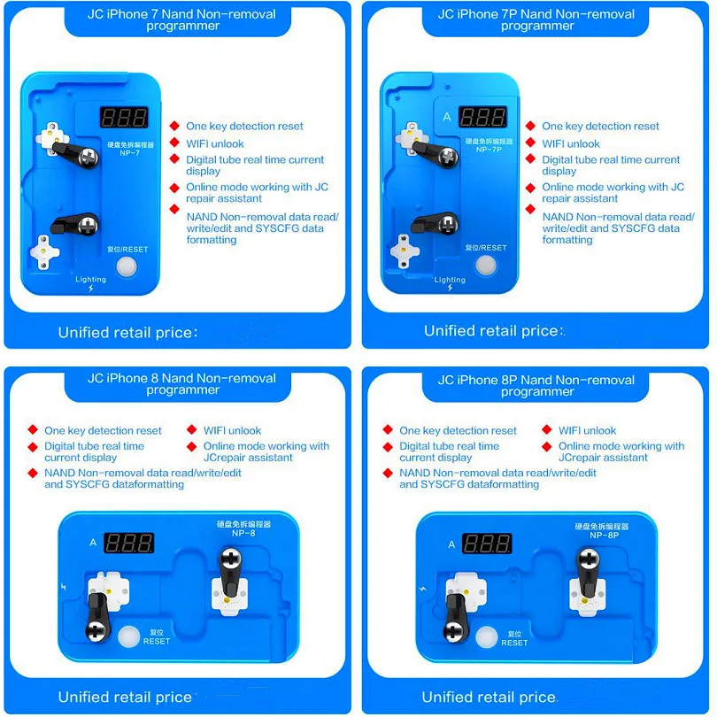 Жесткий диск JC NAND не удаляемый программатор инструмент для ip 8 plus X XS XS-MAX XR