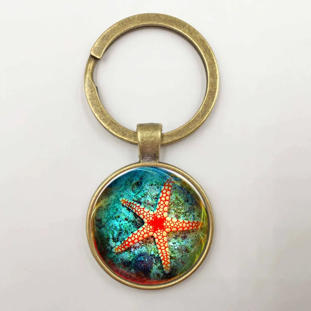 Новинка 2015 винтажный стеклянный кабошон ожерелье забавные морской мир starfish