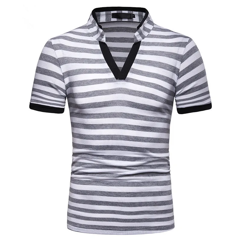 Мужские поло высокого качества летние с короткими рукавами хлопковые топы