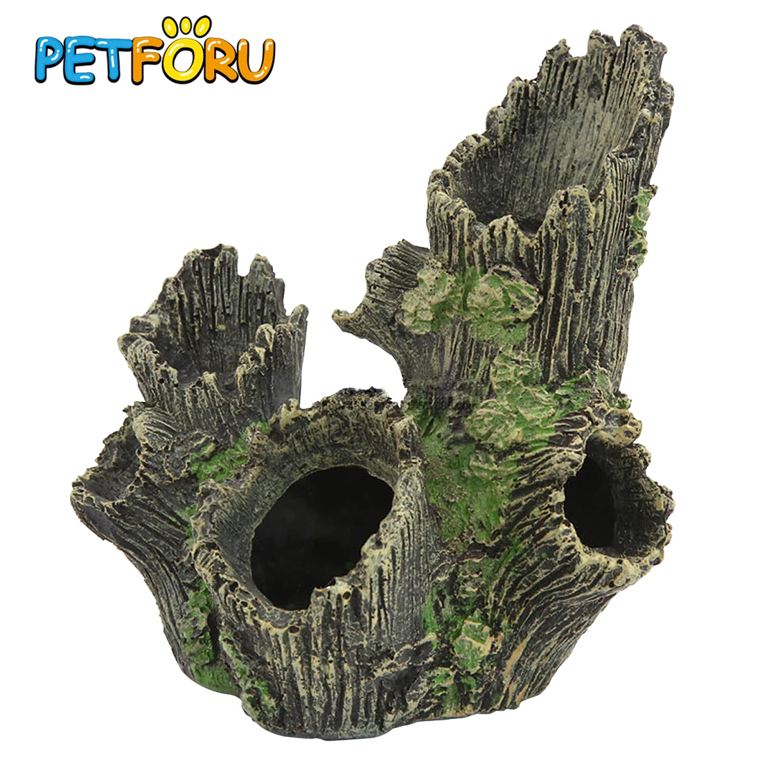 Petforu 17*12*19 см пустотелая Смола Имитация дерева отверстие скрывающая пещера