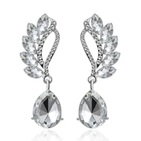 rinhoo europe and america fashion temperament crystal jewelry stud earrings for women water drop big earring