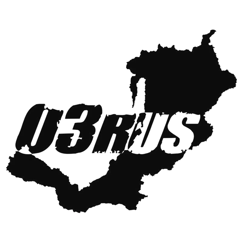 CS 1243#19*15см наклейки на авто 03 региона rus. Бурятия водонепроницаемые машину