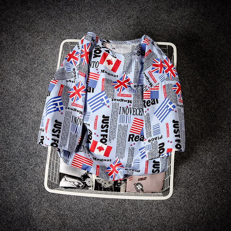 Мужская футболка с коротким рукавом летняя принтом бойфренд Uzzang 2019|Мужские